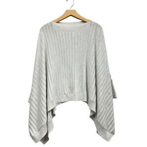 Lululemon Forward Flow Poncho Light Gray Cotton/Silk Blend One Size